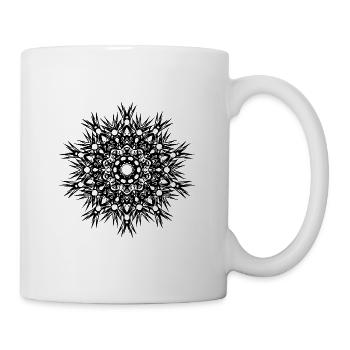 Geometric lines mandala shape - Mug - white - Right