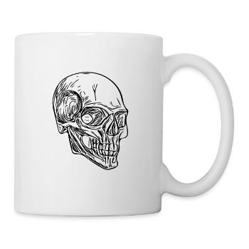 Skull Bone Halloween Skull - Mug - white - Right