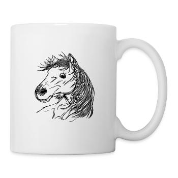Horse portrait for horse lovers - Mug - white - Right