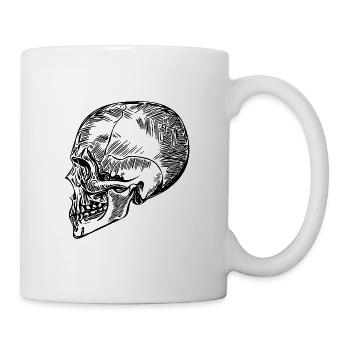 Skull Bone Halloween Skull - Mug - white - Right