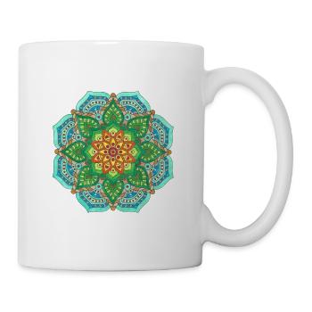 Mandala blue Flowerpower - Mug - white - Right