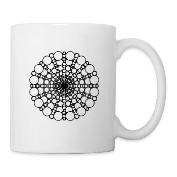 Geometric Mandala Circles Round Pattern Shape - Mug - white - Right