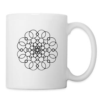 Geometric Mandala Round Pattern Circles Shape - Mug - white - Right