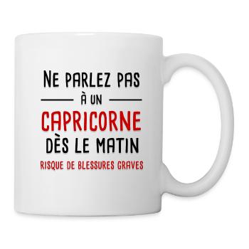 Ne parlez pas à un Capricorne dès le matin - Mug blanc - blanc - Droite