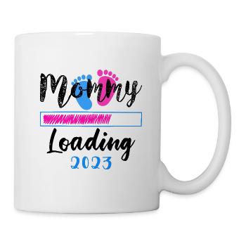 Mama loading 2023, werdende Mutter 2023 - Tasse - Weiß - Rechts