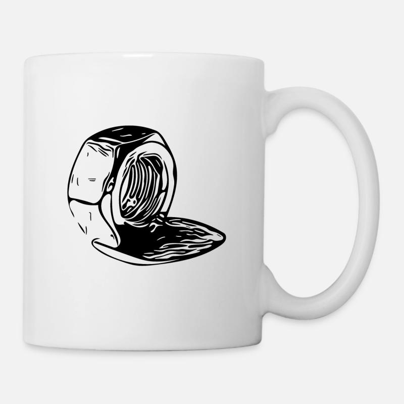 Schraubenmutter senkrecht geschmolzen - Tasse - Weiß