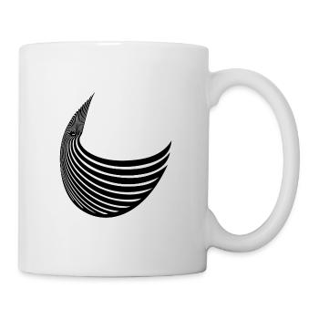 Aile à rayures géométriques - Mug blanc - blanc - Droite