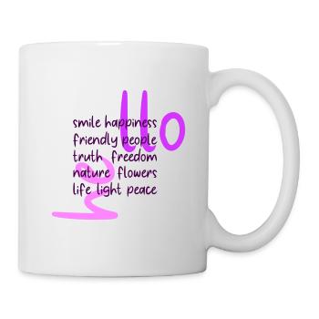 "He llo" Hello Shirts & Accessiores | Colorful/Pink - Mug - white - Right