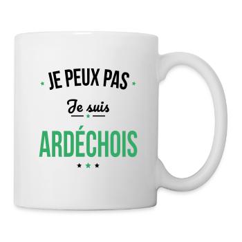 Je peux pas je suis Ardéchois - Mug blanc - blanc - Droite