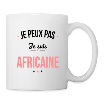Je peux pas je suis Africaine - Mug blanc - blanc - Droite
