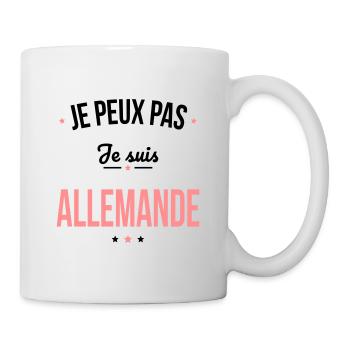 Je peux pas je suis Allemande - Mug blanc - blanc - Droite