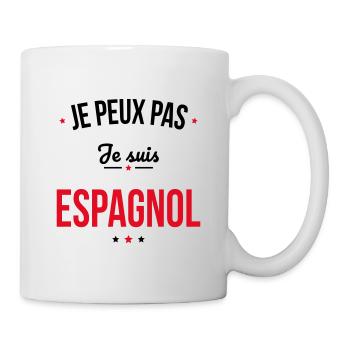 Je peux pas je suis Espagnol - Mug blanc - blanc - Droite