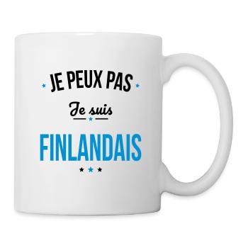 Je peux pas je suis Finlandais - Mug blanc - blanc - Droite