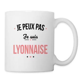 Je peux pas je suis Lyonnaise - Mug blanc - blanc - Droite