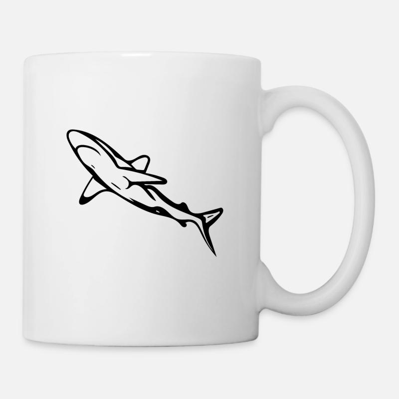 Eleganter schnittiger Hochseehai - Tasse - Weiß