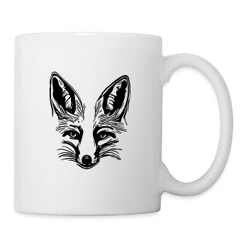 Niedliche Fuchs Zeichnung - Tasse - Weiß - Rechts