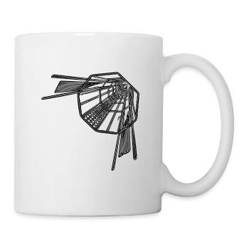 Geometrische Tunnel Linien Unendlichkeit Optik - Tasse - Weiß - Rechts