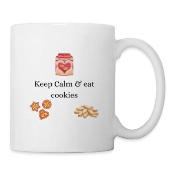 Eat Cookies - Tasse - Weiß - Rechts