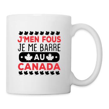 J'men fous je me barre au canada - Mug blanc - blanc - Droite