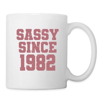 Sassy Since 1982 Funny 40th Birthday Men & Women - Mug - white - Right