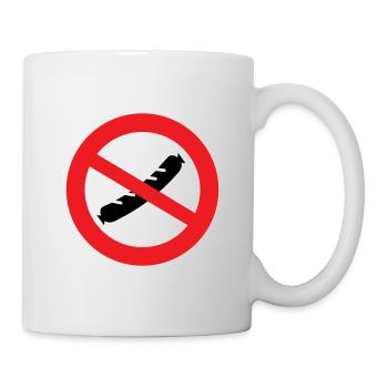 Sausage forbidden - Mug - white - Right