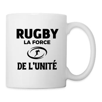 Rugby la force de l'unité - Mug blanc - blanc - Droite