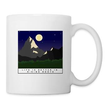 Life is better in hiking boots - Tasse - Weiß - Rechts