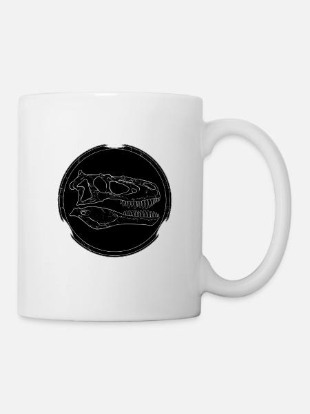 Daspletosaurus Fossilschädel - Tasse - Weiß