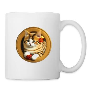Liebe Katze hoch motiviert - Tasse - Weiß - Rechts