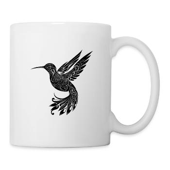 Exotischer schwebender Kolibri tribal Schwingen - Tasse - Weiß - Rechts