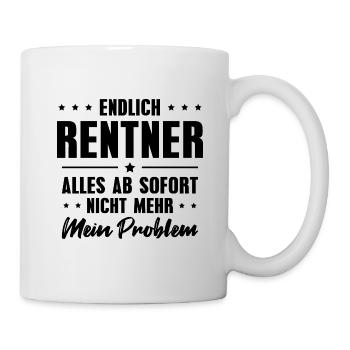 Rentner im Ruhestand Pension Rente - Tasse - Weiß - Rechts