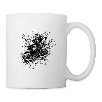 Racing Moto Tattoo Splash Style - Mug blanc - blanc - Droite