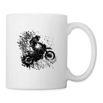 Motorcycle Tattoo Splash Racing Style - Mug - white - Right