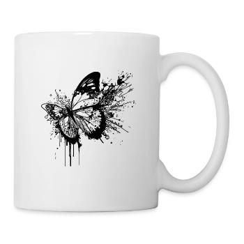 Splash Tattoo Tinte Schmetterling - Tasse - Weiß - Rechts