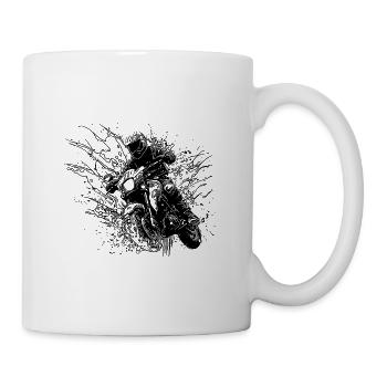 Offroad Racing Motorcycle Splash Style - Mug - white - Right