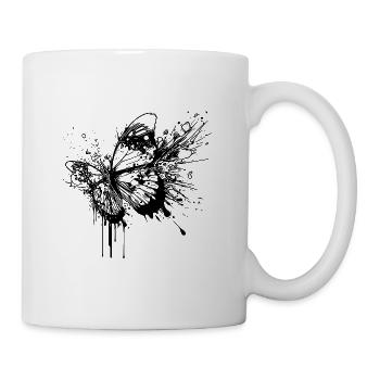 Elegant Vintage Tattoo Splash Butterfly - Mug - white - Right