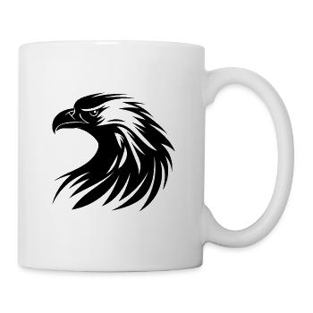 Beautiful Eagle Logo in Tattoo Style - Mug - white - Right