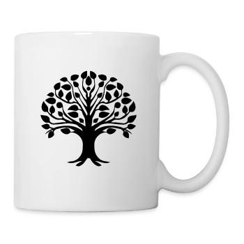 Logo de l’arbre à tatouage - Mug blanc - blanc - Droite
