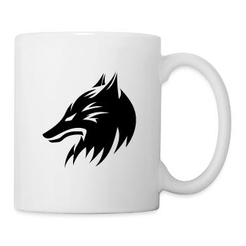 Wolf Head Portrait Tattoo Style - Mug - white - Right