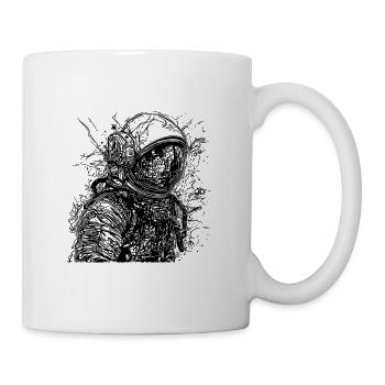 Vintager astronaut with helmet - Mug - white - Right