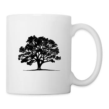 Schöner Baum auf dem Feld im Horizont - Tasse - Weiß - Rechts