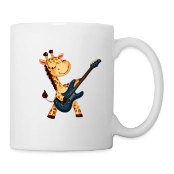 Giraffe mit Gitarre - Tasse - Weiß - Rechts