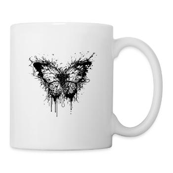 Elegant Vintage Tattoo Style Butterfly - Mug - white - Right