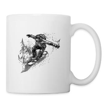 Snowboard tout-terrain Style de snowboard extrême - Mug blanc - blanc - Droite
