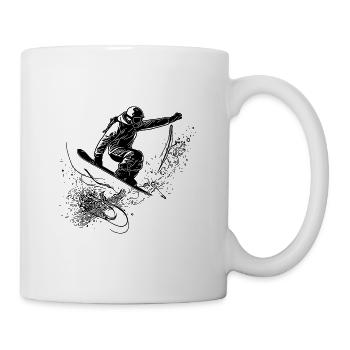 Snowboard Jump Style Extremely Cool Freestsyle - Mug - white - Right