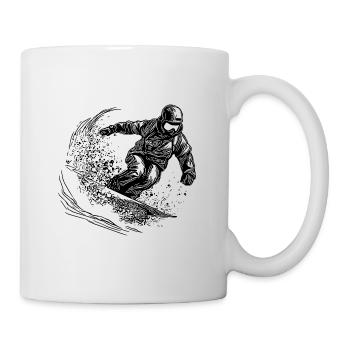 Poudreuse Ski de neige Hors route Style extérieur - Mug blanc - blanc - Droite