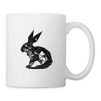 Géométrie Lapin Lignes Géométrie Lapin - Mug blanc - blanc - Droite