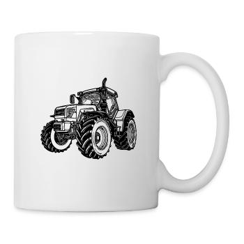 Großer Acker Traktor Landwirt Traum Auto - Tasse - Weiß - Rechts