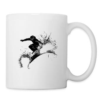 Powder Snow Jump Style Move Crazy Snowboard - Mug blanc - blanc - Droite
