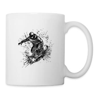 Cool Mountain Sports Jump Style Snowboard Move - Mug - white - Right